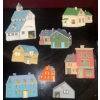 Image 4 : Framed Silk Embroidery Asian Folding Fans Wooden Buildings Decorative Table Accents