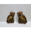 Image 1 : Chalk Decor, Matching Brown Owls with Amber Eyes
