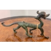 Image 2 : Antique Bronze Dragon Statue 6L w/ White Jade Stone Carvings