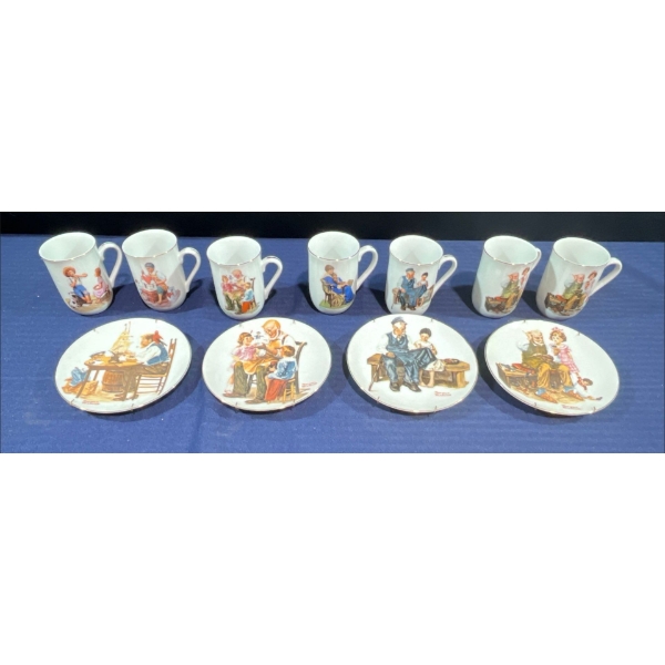 Collection of Norman Rockwell Plates and Mugs