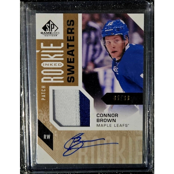 Connor Brown - 2016-17 Upper Deck "Game Used" Rookie Patch Autograph Card