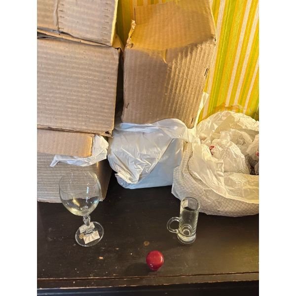 Glassware: 20 Wine Glasses & 10 Shooter Glasses