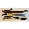 Image 1 : Vintage Knives, Machetes, and Sheaths Including Leatherwork