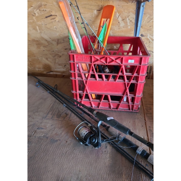 Assorted Fishing Rods and Reels 