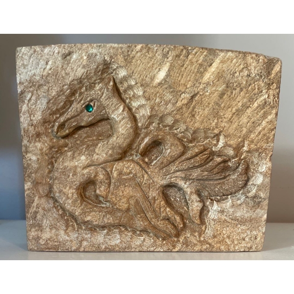 Archaeopteryx Fossil Inspired Carving 8L 'Ancient Wing' 
