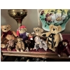 Image 1 :  Collection of vintage toy bears made by assortment of manufacturers Boyds bears cottage collectable
