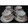 Image 1 : Four Fine Bone China Cups and Saucers by Royal Albert and Colclough