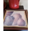 Image 5 : Italian Red Glazed Pitcher, Bowl & Plate, Asian Wall Decor 22 w 22 h & Asst Framed Prints 