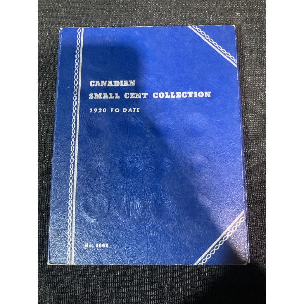 Canadian Small Cent Collection Album, 1920 to 1967 with Partial Coin Set