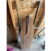 Image 1 : vintage ironing board and pry bar.