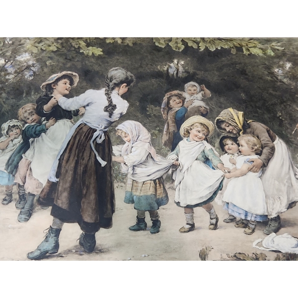 Victorian Court Yard Scene Print