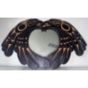 Image 2 : Haida Bentwood Box & Matching Carved Wooden Raven Mirror  17x10"tall