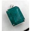 Image 2 : 23.00 ct Certified Sterling Silver Emerald Gemstone Pendant 4.9 Grams ($12,260 Appraisal)