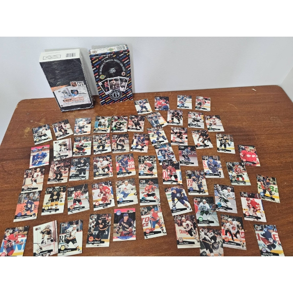 Two Factory-Sealed Hockey Card Sets with Assorted Loose Cards