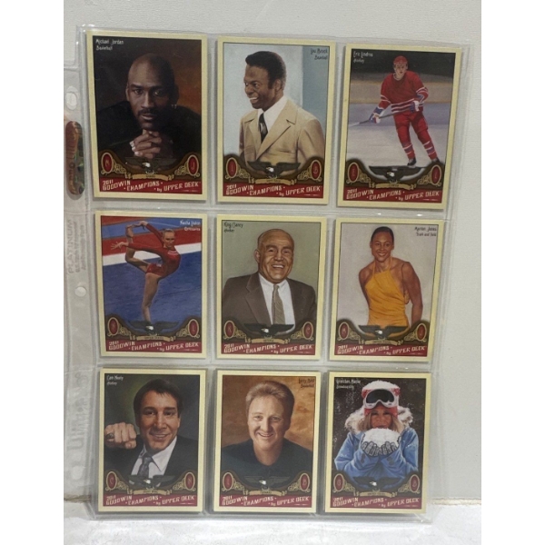 Binder Page Upper Deck 2011 Goodwin Champions Collector Sports Cards