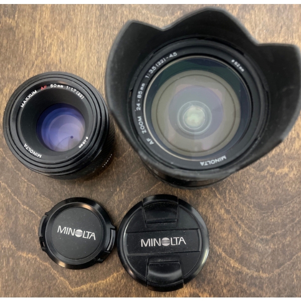 Minolta AF 24-85 & Minolta MAXXUM 50mm 1:1.7(22)