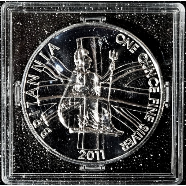 2011 Silver 1oz Britannia Royal Mint £2 Two Pounds - 95.8% Britannia Fine Silver Standard Coin - #3