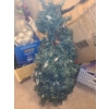 Image 5 : 7 1/2 Foot Christmas Tree, Pre-lit Mini Tree, Figurines, Ornaments, Lights, Floral Basket & more