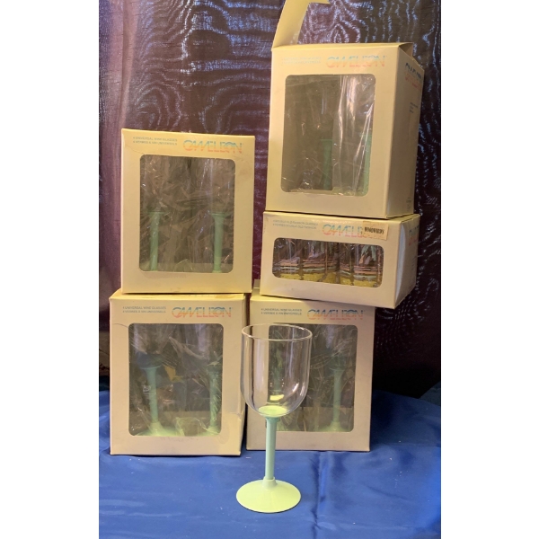 5 New Boxes of Vintage Acrylic Cups - Camp/Picnic 