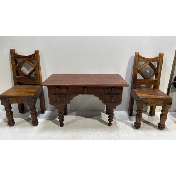 Mini Chairs and Desk, 16.5Wx8Dx10.5H & 6Wx7Dx15H seat 7.5H