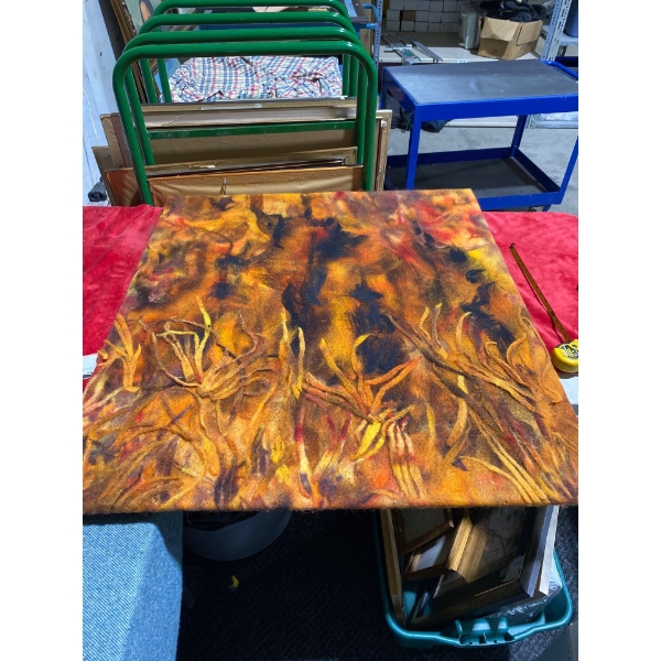 Large Felting Art Piece (38.25" x 42.25" Inches Before Frame)