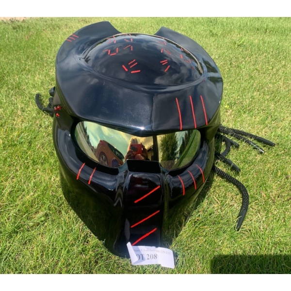 Predator Dot Helmet w Laser Red Lights.  Dot Certified & in Excellent Condition, only worn once