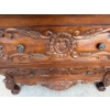Image 3 : Stunning Oak w/ Stone Top Bombay Chest Of Drawers 39x16x30