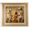 Image 3 :  "Furiose" Art Print Featuring A Classical Scene Of A Man Restraining Two White Horses 38''H, 41''W