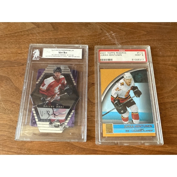 Graded Hockey Cards - Valeri Bure  w/  Jukka Hentunen (Grade 9) 
