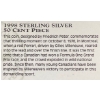 Image 3 : 1998 Canadian 50-Cent Sterling Silver Coin From The "Canadian Sports Firsts" 92.5% Silver 9.3 Grams