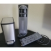 Image 1 : Home Owners Essentials - Oscillating Heater/Fan w/ Power Bar & New Brushed Nickel Waste Bucket