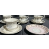 Image 4 : Fine Bone China Teacup and Saucer Set, 5 Pieces