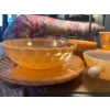 Image 2 : Anchor Hocking Fire-King Peach Lustre 2 serving plates 2 bowls 5 deserts bowls along with Fire king 