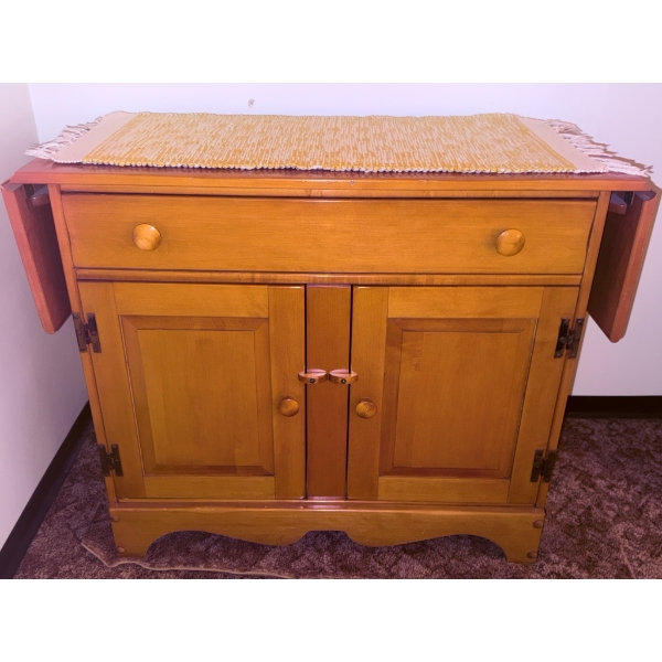 Vilas Maple Wooden Sideboard Cabinet with Drop-Leaf Extensions and Storage