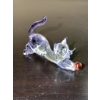 Image 3 : Four Glass Cat Figurines