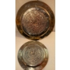 Image 5 : Vintage Mexican Alpaca Mayan Calander Plates w/ Mother of Pearl Border & Small Brass Cupid