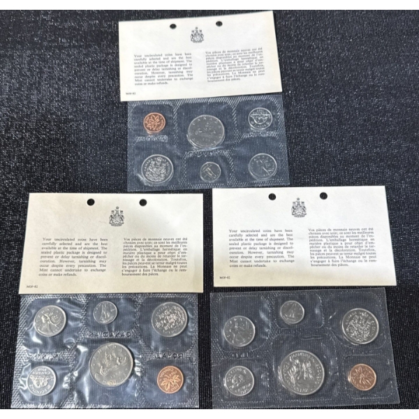 1968-1970 Canadian Uncirculated Coin Sets
