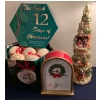 Image 1 : Decorative Holiday Decor - Evergreen Nativity Idol w/ 12 Days of Christmas Balls