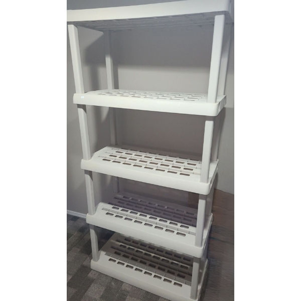 Sturdy Plastic Utility Shelving 36 W, 17 D, 74 T
