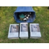 Image 1 : 3 New Portfolio Outdoor Wall Lanterns w/ Tote Containing Solar Lawn Lights & More