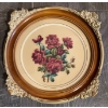 Image 3 : Pair of Petite Point Floral Embroideries in Ornate Round Frames 14T