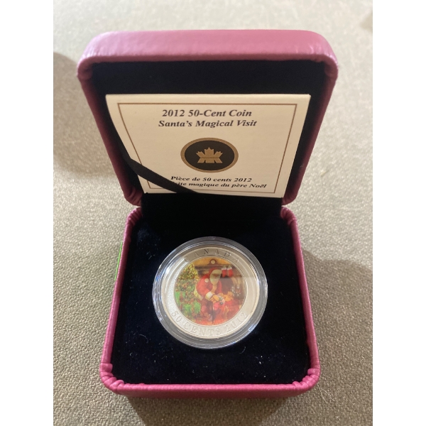 2012 Royal Canadian Mint 50-Cent Lenticular Coin, 'Santaâ€™s Magical Visit'