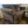 Image 3 : Modern Oversized Plush Sofa w/ Oval Ottoman 70x44x38