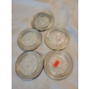 Image 1 : Antique Glass Ashtrays w/ Silver Decorative Embelishments 4W