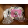 Crystal Butter Dish Carnival Glass Bowl & Extras