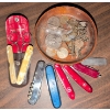 Image 1 : Vintage Coin & Key Collection w/ Swiss Army Multi Tools Pocket Knives & More
