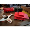 Image 1 : Antique Wooden Train set and vintage 1974 Fisher Pl. 306
Air plane.