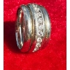 Image 7 : Boujee Thick White Gold Natural Diamond Ring Stamped  Corona 10K/14K, Total 0.5 Carat, Weighs 8.95g