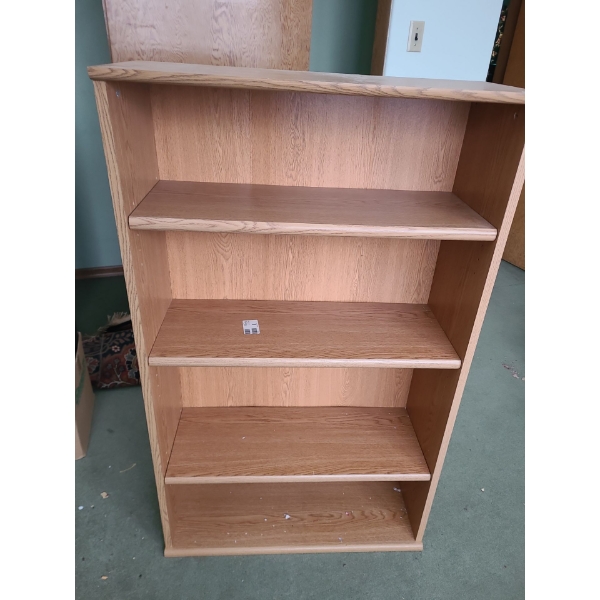 MDF Light Finish 4 Shelf Bookcase 49 T, 30 L, 12 W