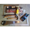 Image 1 : Assorted Hand Tools - Methane Gas Tank Drywall Squares Precision Tool Set Hammers & more